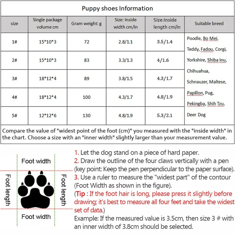 Non-Slip Plush Dog Boots