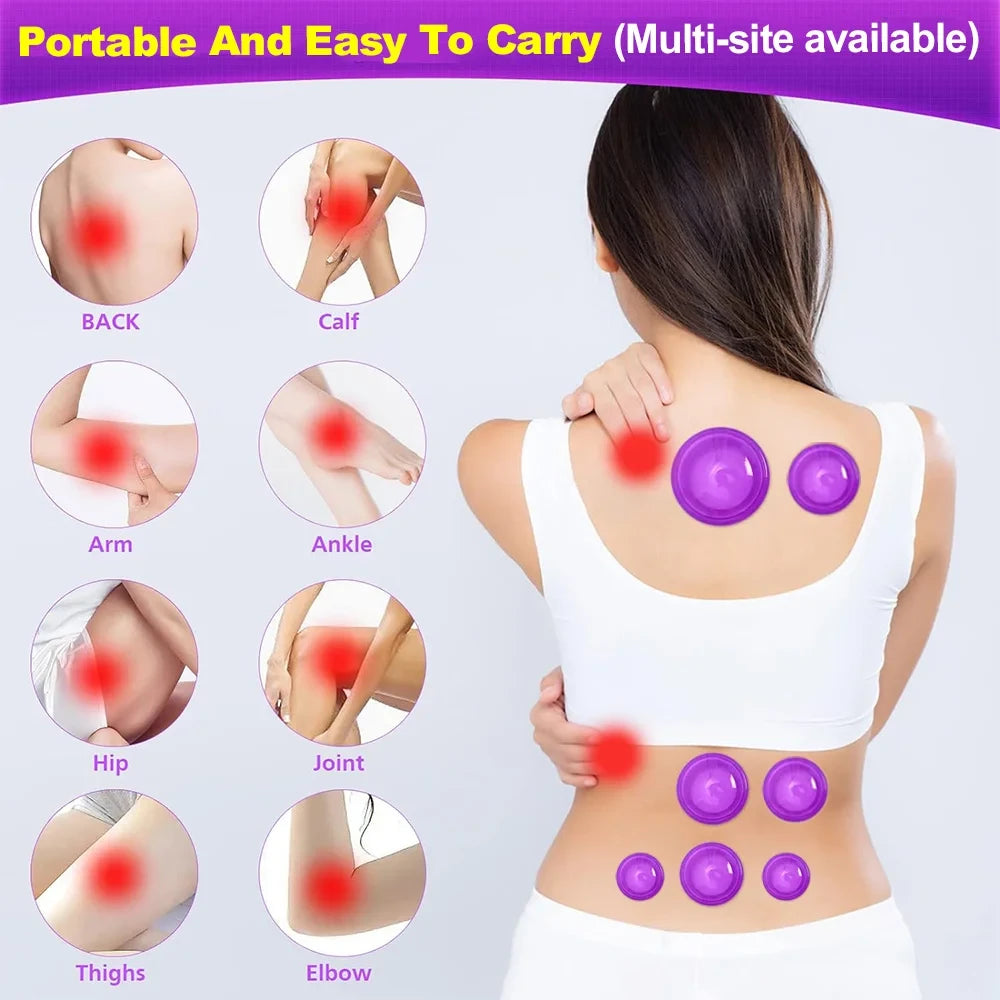 Silicone Body and Face Massage Cupping Set