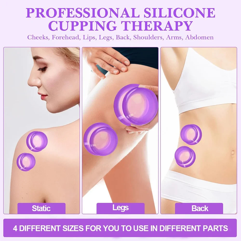 Silicone Body and Face Massage Cupping Set