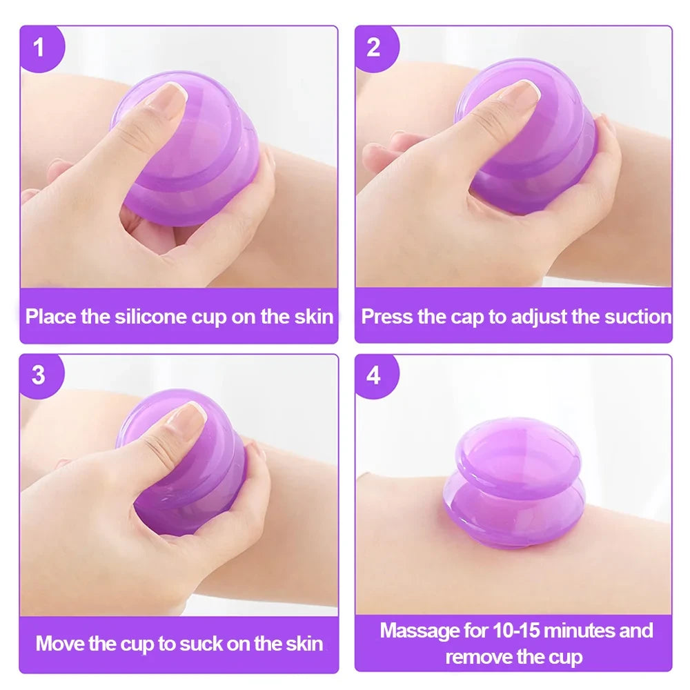 Silicone Body and Face Massage Cupping Set
