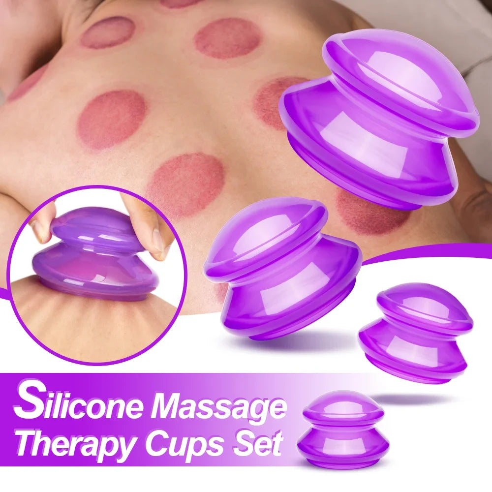 Silicone Body and Face Massage Cupping Set