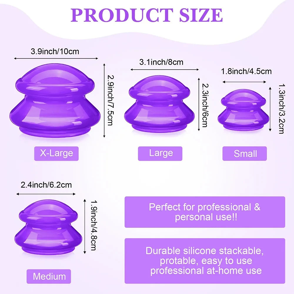 Silicone Body and Face Massage Cupping Set